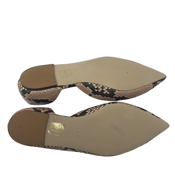 J.Crew Pink Snakeskin Pointed Toe Flats Women’s 7.5 - Picture 8 of 8
